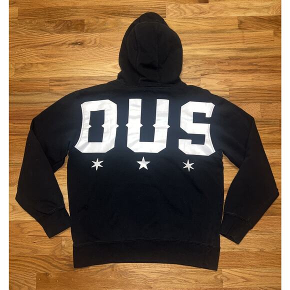 Famous Stars And Straps Hoodie Sz Medium Black Y2K 90s Grunge Skater Spell Out - Picture 2 of 9